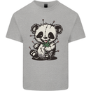 Voodoo Panda Bear With Weed Cannabis Mens Cotton T-Shirt Tee Top Sports Grey