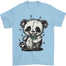 Voodoo Panda Bear With Weed Cannabis Mens T-Shirt 100% Cotton Light Blue