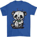 Voodoo Panda Bear With Weed Cannabis Mens T-Shirt 100% Cotton Royal Blue