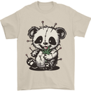 Voodoo Panda Bear With Weed Cannabis Mens T-Shirt 100% Cotton Sand