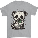 Voodoo Panda Bear With Weed Cannabis Mens T-Shirt 100% Cotton Sports Grey