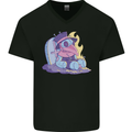 Voodoo Plague Doctor Halloween Graveyard Mens V-Neck Cotton T-Shirt Black