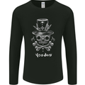 Voodoo Skull Gothic Goth Rock Music Biker Mens Long Sleeve T-Shirt Black