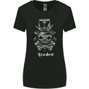 Voodoo Skull Gothic Goth Rock Music Biker Womens Wider Cut T-Shirt Black