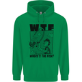 WTF Wheres the Fish Funny Fishing Fisherman Childrens Kids Hoodie Irish Green