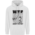 WTF Wheres the Fish Funny Fishing Fisherman Childrens Kids Hoodie White