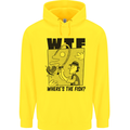 WTF Wheres the Fish Funny Fishing Fisherman Childrens Kids Hoodie Yellow