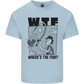 WTF Wheres the Fish Funny Fishing Fisherman Kids T-Shirt Childrens Light Blue