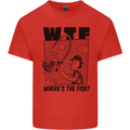 WTF Wheres the Fish Funny Fishing Fisherman Kids T-Shirt Childrens Red