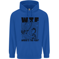 WTF Wheres the Fish Funny Fishing Fisherman Mens 80% Cotton Hoodie Royal Blue