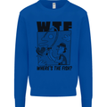 WTF Wheres the Fish Funny Fishing Fisherman Mens Sweatshirt Jumper Royal Blue