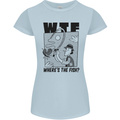 WTF Wheres the Fish Funny Fishing Fisherman Womens Petite Cut T-Shirt Light Blue