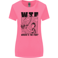 WTF Wheres the Fish Funny Fishing Fisherman Womens Wider Cut T-Shirt Azalea