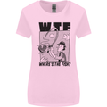 WTF Wheres the Fish Funny Fishing Fisherman Womens Wider Cut T-Shirt Light Pink