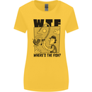 WTF Wheres the Fish Funny Fishing Fisherman Womens Wider Cut T-Shirt Yellow