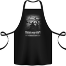 Wait For Me Wizard Always Late Cotton Apron 100% Organic Black