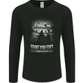 Wait For Me Wizard Always Late Mens Long Sleeve T-Shirt Black