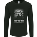 Wait For Me Wizard Always Late Mens Long Sleeve T-Shirt Black