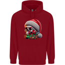 Wales Christmas Skull Xmas Welsh Flag Rugby Childrens Kids Hoodie Red