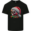 Wales Christmas Skull Xmas Welsh Flag Rugby Kids T-Shirt Childrens Black