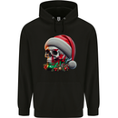 Wales Christmas Skull Xmas Welsh Flag Rugby Mens 80% Cotton Hoodie Black