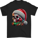 Wales Christmas Skull Xmas Welsh Flag Rugby Mens T-Shirt 100% Cotton Black