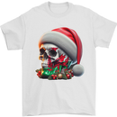 Wales Christmas Skull Xmas Welsh Flag Rugby Mens T-Shirt 100% Cotton White
