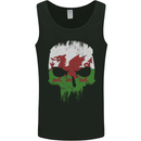 Wales Skull Welsh Gym Biker Flag Mens Vest Tank Top Black