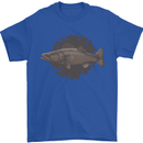 Walleye Fish Fishing Fisherman Mens T-Shirt 100% Cotton Royal Blue