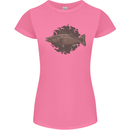 Walleye Fish Fishing Fisherman Womens Petite Cut T-Shirt Azalea
