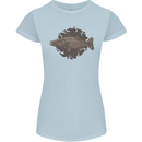 Walleye Fish Fishing Fisherman Womens Petite Cut T-Shirt Light Blue