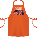 Wander Woman Funny Hiking Trekking Walking Cotton Apron 100% Organic Orange