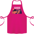 Wander Woman Funny Hiking Trekking Walking Cotton Apron 100% Organic Pink