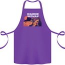 Wander Woman Funny Hiking Trekking Walking Cotton Apron 100% Organic Purple