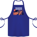 Wander Woman Funny Hiking Trekking Walking Cotton Apron 100% Organic Royal Blue