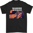 Wander Woman Funny Hiking Trekking Walking Mens T-Shirt 100% Cotton Black