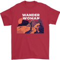 Wander Woman Funny Hiking Trekking Walking Mens T-Shirt 100% Cotton Red