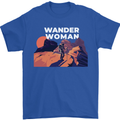 Wander Woman Funny Hiking Trekking Walking Mens T-Shirt 100% Cotton Royal Blue