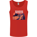 Wander Woman Funny Hiking Trekking Walking Mens Vest Tank Top Red