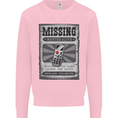Wanted Remote Control Funny TV Lost Misplaced Kids Sweatshirt Jumper Light Pink