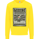 Wanted Remote Control Funny TV Lost Misplaced Kids Sweatshirt Jumper Yellow