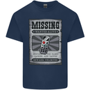Wanted Remote Control Funny TV Lost Misplaced Kids T-Shirt Childrens Navy Blue