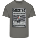 Wanted Remote Control Funny TV Lost Misplaced Mens Cotton T-Shirt Tee Top Charcoal