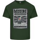 Wanted Remote Control Funny TV Lost Misplaced Mens Cotton T-Shirt Tee Top Forest Green