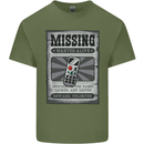 Wanted Remote Control Funny TV Lost Misplaced Mens Cotton T-Shirt Tee Top Military Green