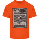 Wanted Remote Control Funny TV Lost Misplaced Mens Cotton T-Shirt Tee Top Orange