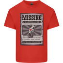 Wanted Remote Control Funny TV Lost Misplaced Mens Cotton T-Shirt Tee Top Red