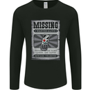 Wanted Remote Control Funny TV Lost Misplaced Mens Long Sleeve T-Shirt Black