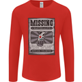 Wanted Remote Control Funny TV Lost Misplaced Mens Long Sleeve T-Shirt Red