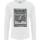 Wanted Remote Control Funny TV Lost Misplaced Mens Long Sleeve T-Shirt White